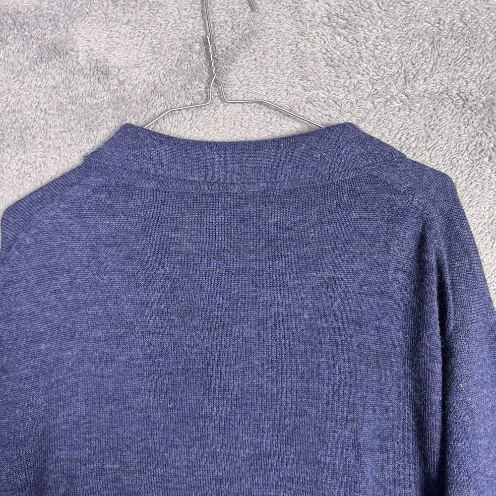 Ritter Sweater Mens 2XL XXL Baby Alpaca Pullover Jumper Polo Collar Knit Blue